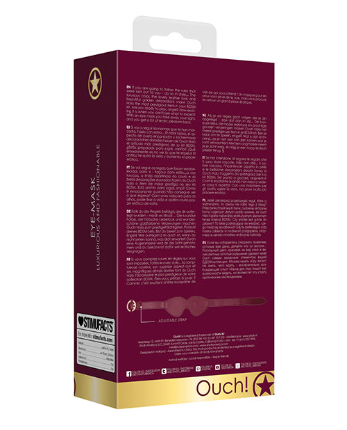 Ouch Shots Ouch Halo Eye Mask - Burgundy - Image 2