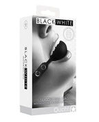 Ouch Shots Ouch Black & White Silicone Ball Gag - Black
