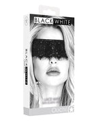 Ouch Shots Ouch Black & White Lace Mask - Black