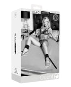 Ouch Shots Ouch Black & White Bed Post Bindings Restraint Kit - Black