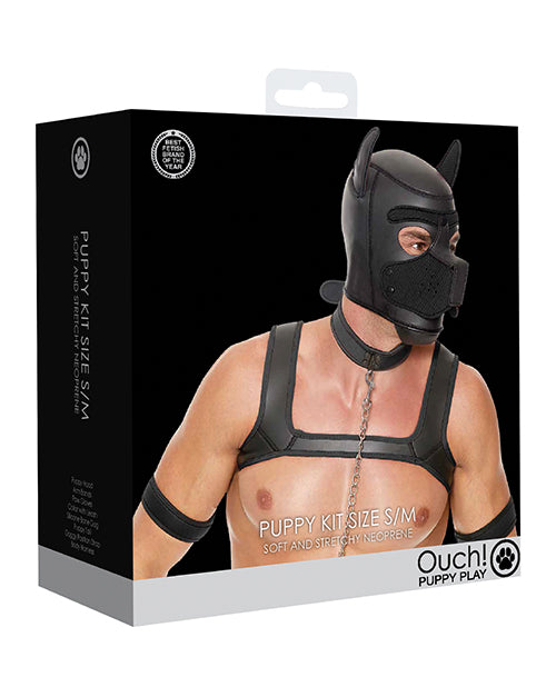 Ouch Shots Ouch Puppy Play Complete Kit - S/M Black