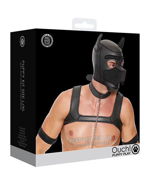 Ouch Shots Ouch Puppy Play Complete Kit - L/XL Black