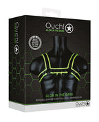 Ouch Shots Ouch Chest Bulldog Harness - Glow in the Dark S/M
