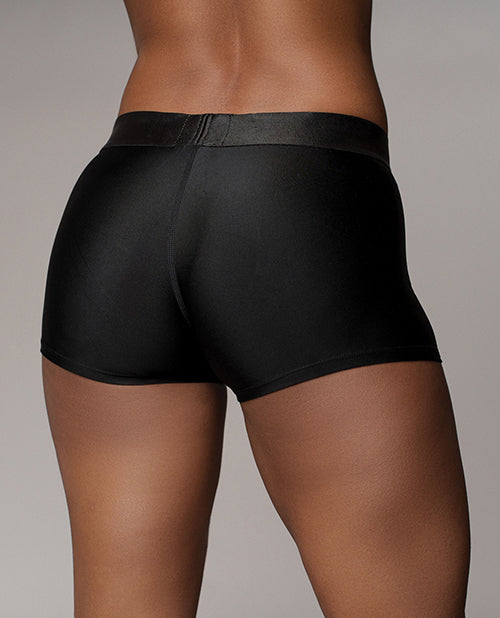 Ouch Shots Ouch! Vibrating Strap On Boxer - Black M/L - Image 4