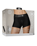 Ouch Shots Ouch! Vibrating Strap On Boxer - Black XS/S
