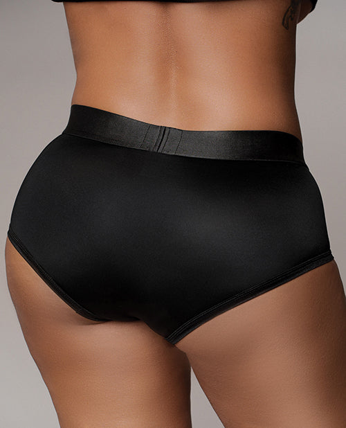 Ouch Shots Ouch! Vibrating Strap On Brief - Black XL/XXL - Image 4