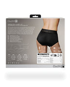 Ouch Shots Ouch! Vibrating Strap On Brief - Black XS/S - Image 2
