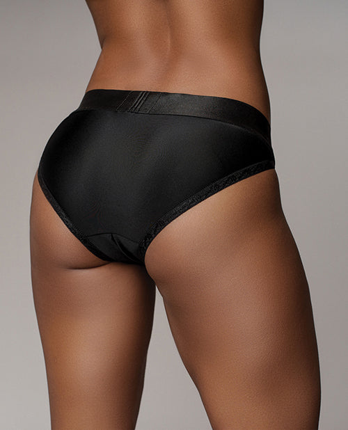 Ouch Shots Ouch! Vibrating Strap On Hipster - Black M/L - Image 4