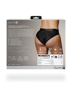 Ouch Shots Ouch! Vibrating Strap On Hipster - Black XL/XXL - Image 2