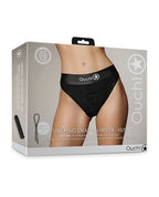 Ouch Shots Ouch! Vibrating Strap On Hipster - Black XS/S