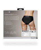 Ouch Shots Ouch! Vibrating Strap On Hipster - Black XS/S - Image 2