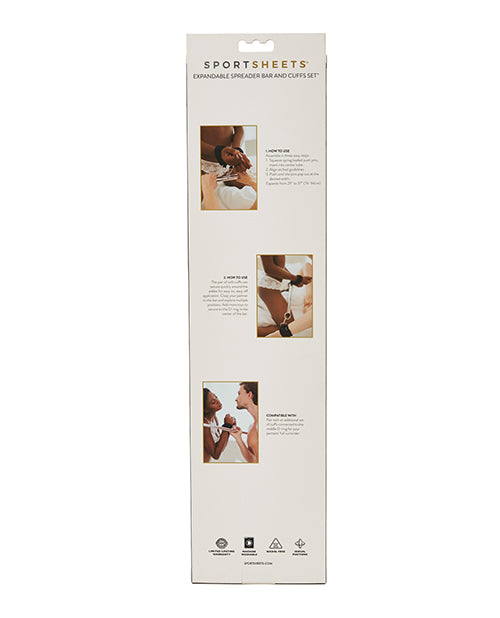 Sportsheets Sportsheets Expandable Spreader Bar & Cuffs Set - Image 3