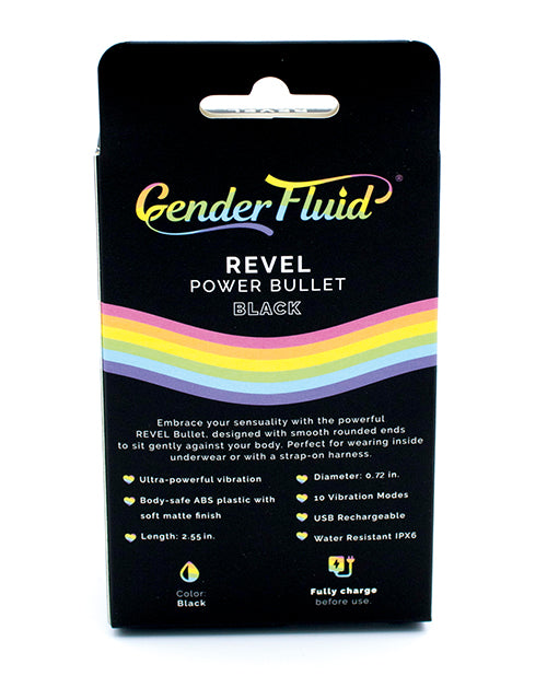 Gender Fluid Gender Fluid Revel Power Bullet - Matte Black - Image 3