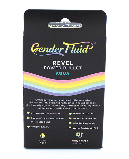 Gender Fluid Gender Fluid Revel Power Bullet - Aqua - Image 3