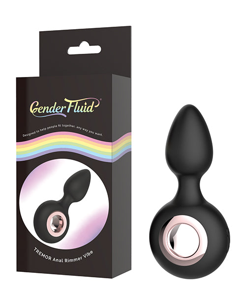 Gender Fluid Gender Fluid Tremor Ring Plug Anal Vibe - Black - Image 4