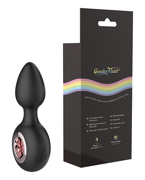 Gender Fluid Gender Fluid Tremor Ring Plug Anal Vibe - Black - Image 5