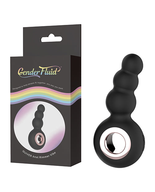 Gender Fluid Gender Fluid Quiver Anal Ring Bead Vibe - Black - Image 3