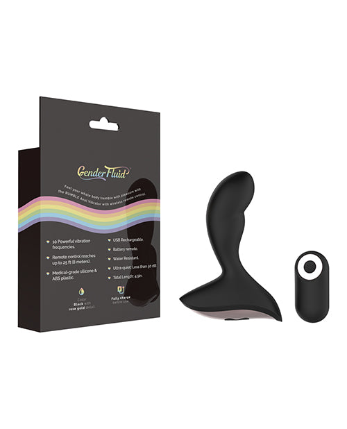 Gender Fluid Gender Fluid Rumble Anal Vibe with Remote - Black - Image 4