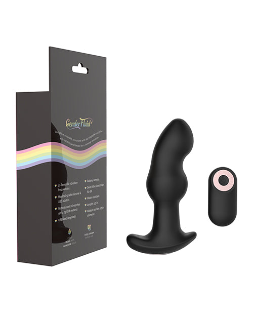 Gender Fluid Gender Fluid Frission Anal Vibe with Remote - Black - Image 5