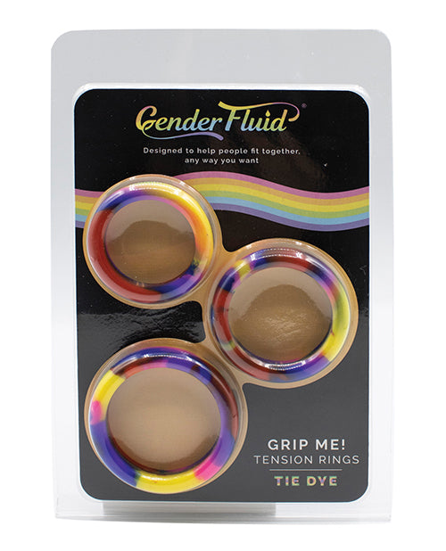 Gender Fluid Gender Fluid Grip Me! Tension Ring Set - Tie Dye - Image 2