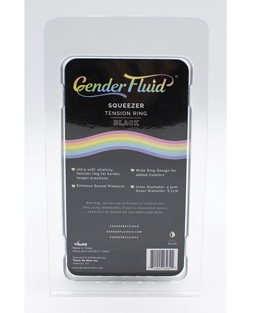 Gender Fluid Gender Fluid Squeezer Tension Ring - Black - Image 3