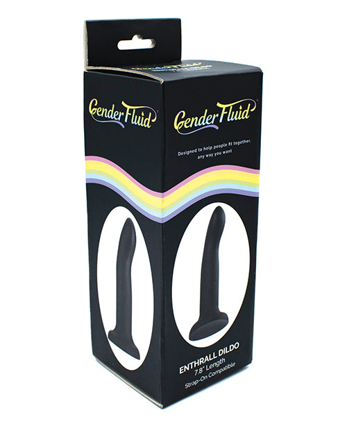 Gender Fluid Gender Fluid 7.8 inch Enthrall Strap-On Dildo - Black - Image 3