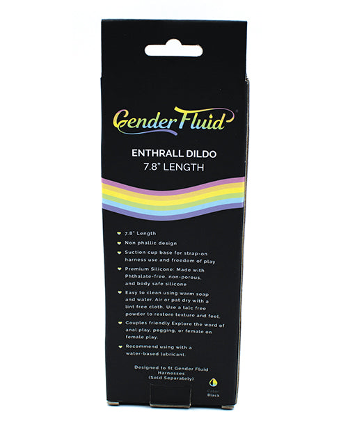 Gender Fluid Gender Fluid 7.8 inch Enthrall Strap-On Dildo - Black - Image 4