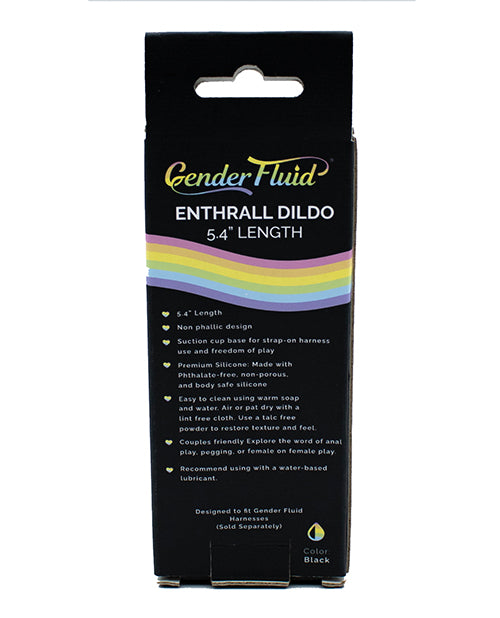 Gender Fluid Gender Fluid 5.4 inch Enthrall Strap-On Dildo - Black - Image 4