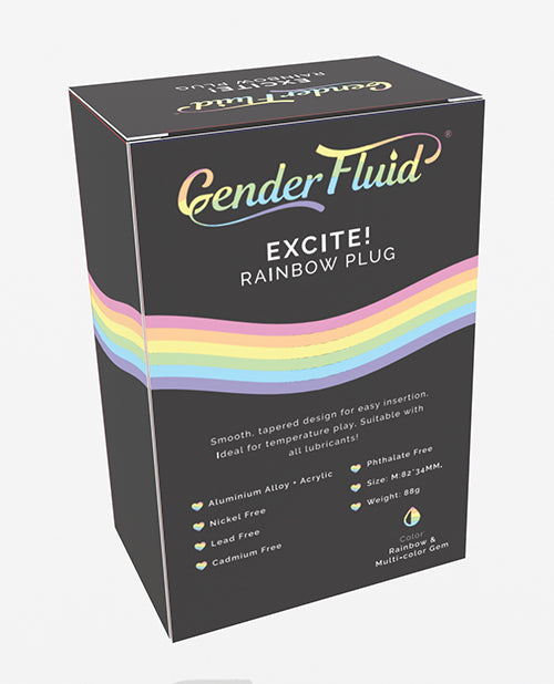 Gender Fluid Gender Fluid Excite! Plug - Rainbow - Image 4