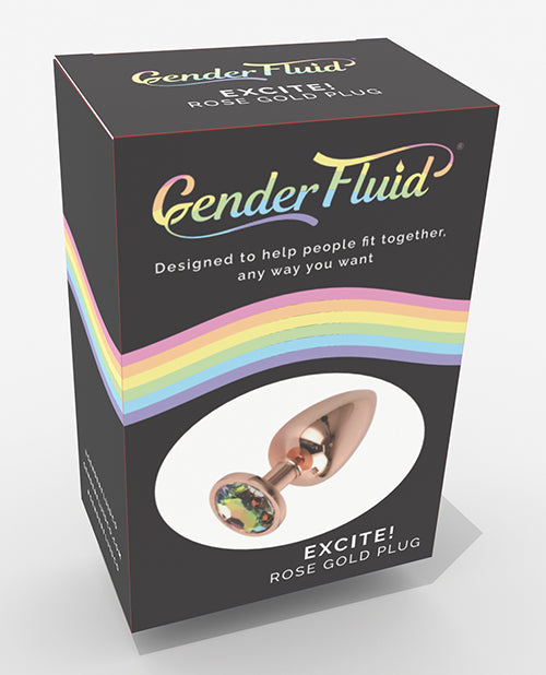 Gender Fluid Gender Fluid Excite! Plug - Rose Gold - Image 4