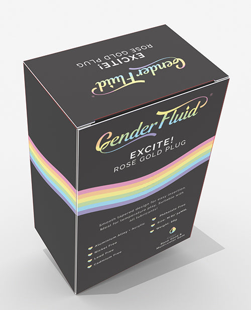 Gender Fluid Gender Fluid Excite! Plug - Rose Gold - Image 5