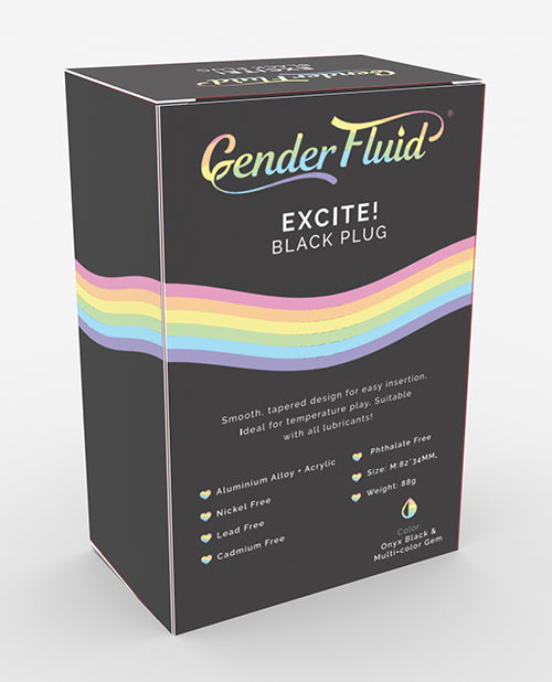 Gender Fluid Gender Fluid Excite! Plug - Black - Image 3