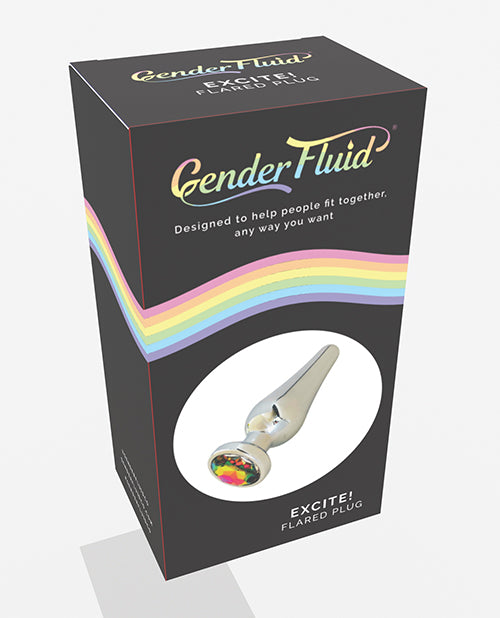 Gender Fluid Gender Fluid Excite! Flared Plug - Silver - Image 3