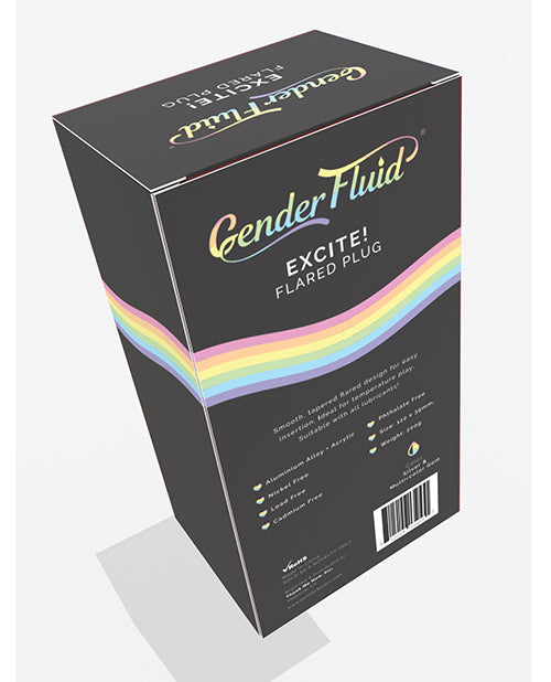 Gender Fluid Gender Fluid Excite! Flared Plug - Silver - Image 4