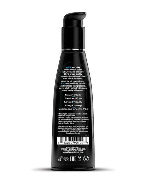 Wicked Sensual Care Wicked Sensual Care Aqua Waterbased Lubricant - 4 oz Fragrance Free - Image 2