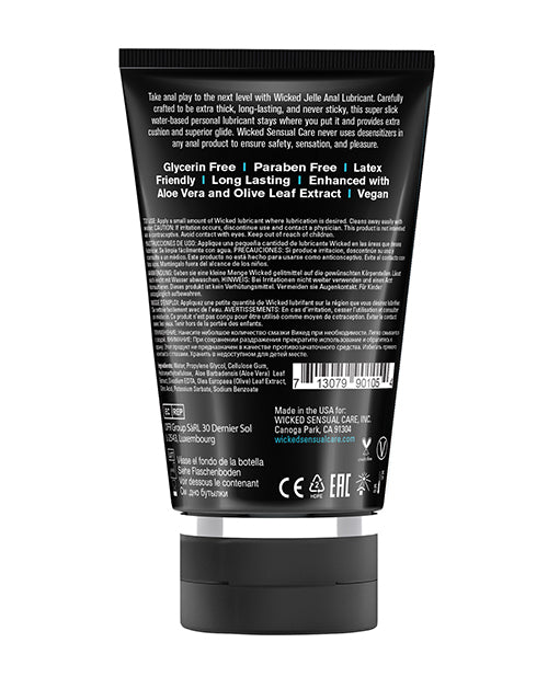Wicked Sensual Care Wicked Sensual Care Jelle Waterbased Anal Lubricant - 4 oz Fragrance Free - Image 2