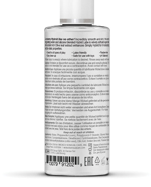 Wicked Sensual Care Wicked Sensual Care Simply Hybrid Lubricant - 2.3 oz - Image 2