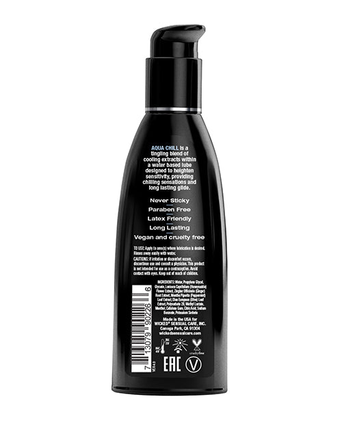 Wicked Sensual Care Wicked Sensual Care Aqua Chill Water Based Cooling Lubricant - 2 oz - Image 2
