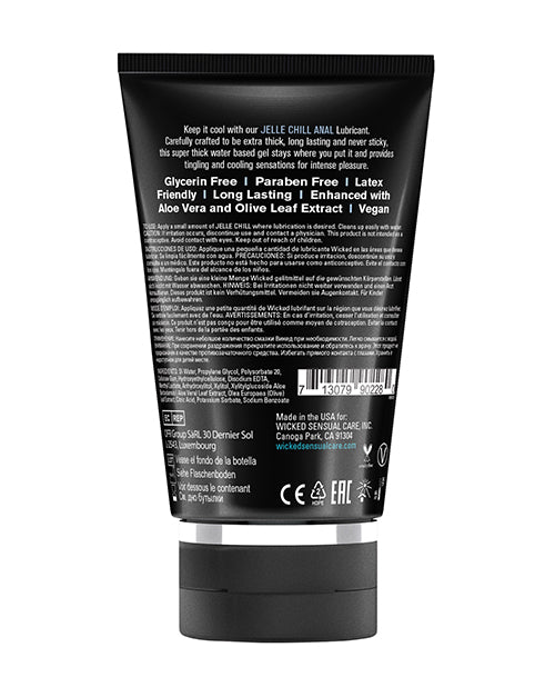 Wicked Sensual Care Wicked Sensual Care Jelle Chill Waterbased Anal Gel Lubricant - 4 oz - Image 2