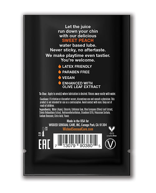 Wicked Sensual Care Wicked Sensual Care Waterbased Lubricant - .1 oz Sweet Peach - Image 2