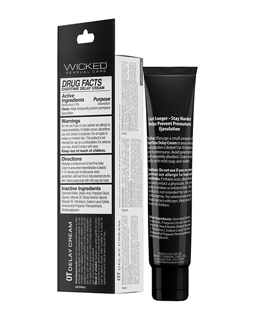 Wicked Sensual Care Wicked Sensual Care Overtime Penis Delay Cream/Prolonger - 1 oz - Image 3