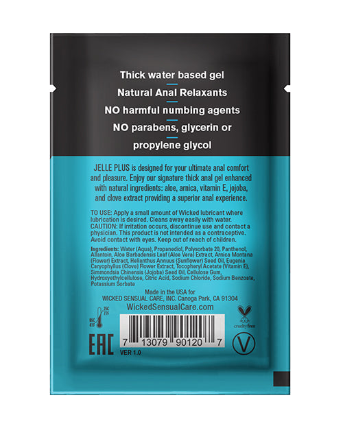 Wicked Sensual Care Wicked Sensual Care Jelle Plus Anal Lubricant with Relaxants - .1 oz - Image 2