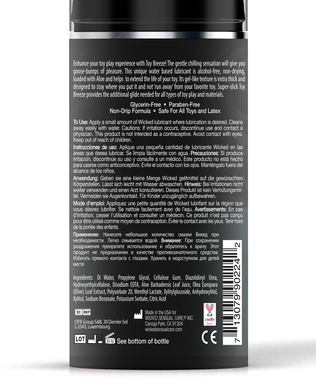 Wicked Sensual Care Wicked Sensual Care Toy Love Chill Water Based Cooling Lubricant - 3.3 oz - Image 2