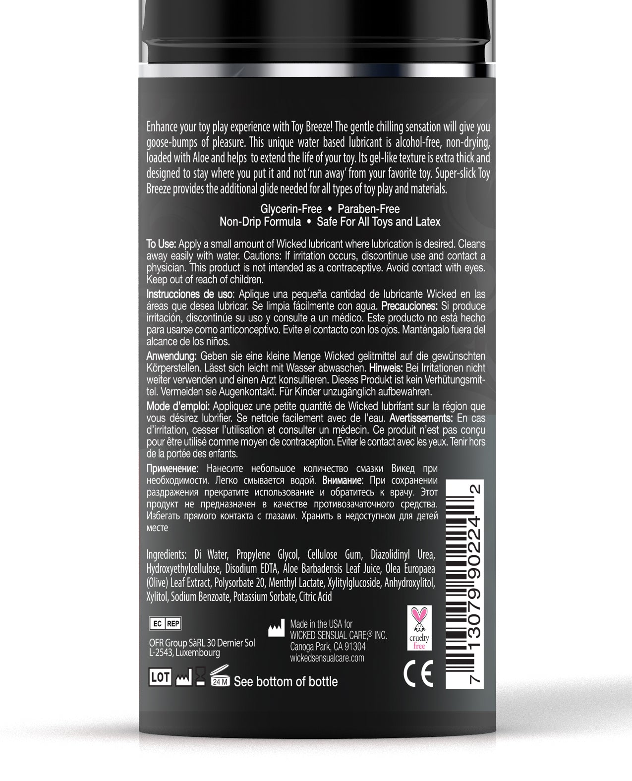 Wicked Sensual Care Wicked Sensual Care Toy Love Chill Water Based Cooling Lubricant - 3.3 oz - Image 2