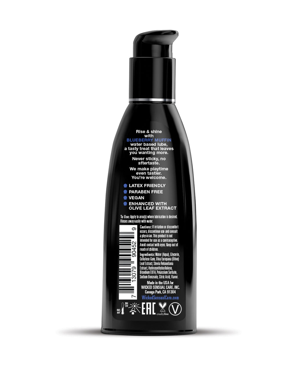 Wicked Sensual Care Wicked Sensual Care Water Based Lubricant - 2 oz Blueberry Muffin - Image 2