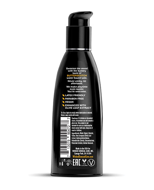 Wicked Sensual Care Wicked Sensual Care Aqua Flavored Lubricant - 2 oz Butterscotch - Image 2