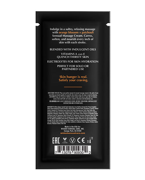 Wicked Sensual Care Wicked Sensual Care Orange Blossom & Patchouli Massage Cream - .34 oz - Image 2
