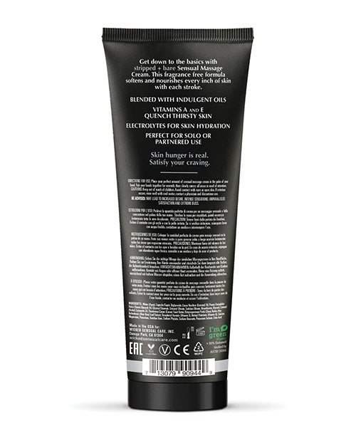 Wicked Sensual Care Wicked Sensual Care Stripped & Bare Unscented Massage Cream - 4 oz - Image 2
