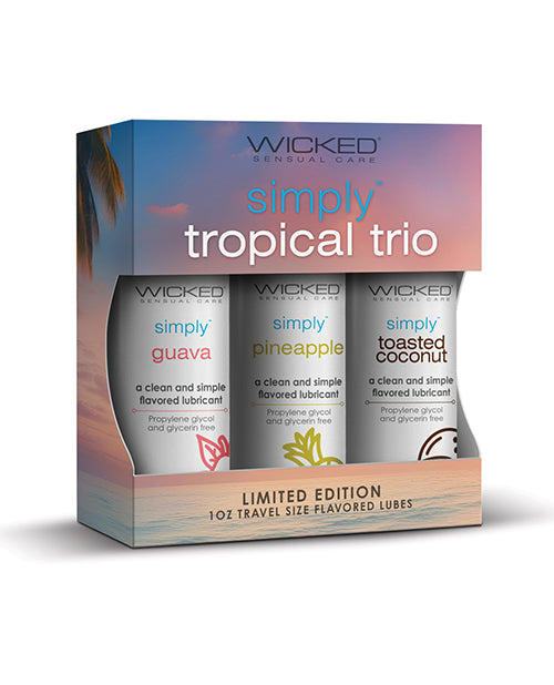 Wicked Sensual Care Wicked Sensual Care Simply Tropical Trio Travel Lubricant Set - 3 x 1 oz