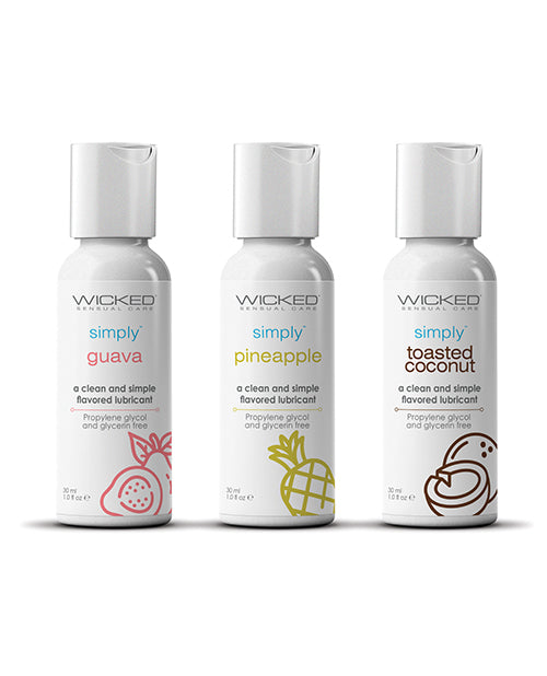 Wicked Sensual Care Wicked Sensual Care Simply Tropical Trio Travel Lubricant Set - 3 x 1 oz - Image 2